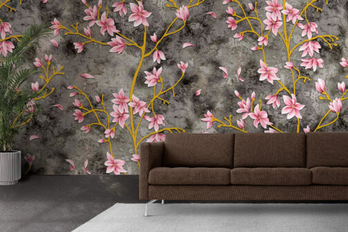 Artists Floral Design Wallpaper For Wall