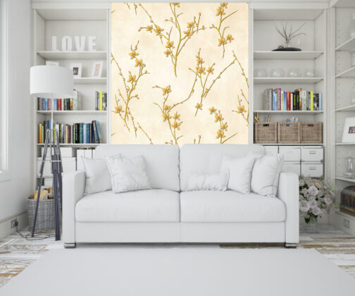 Artists Leaves Design Wallpaper For Wall