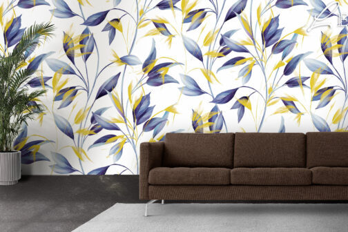 Artists Leaves Design Wallpaper For Wall