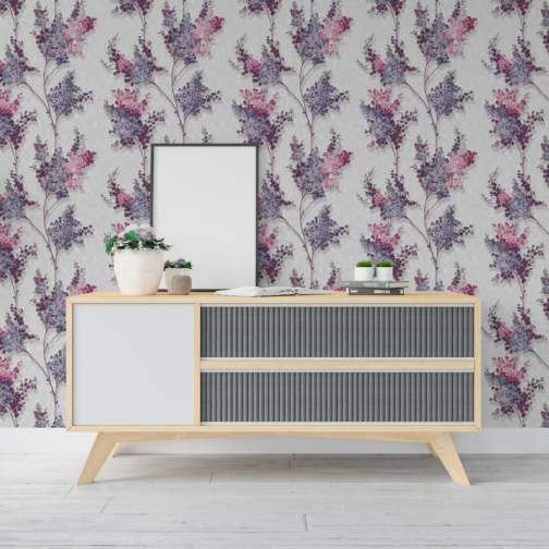 Floral & Botanical Purple Finish wallpaper