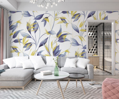 Artists Leaves Design Wallpaper For Wall