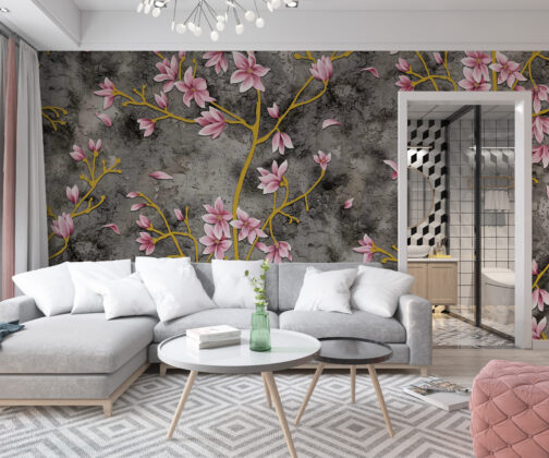 Artists Floral Design Wallpaper For Wall