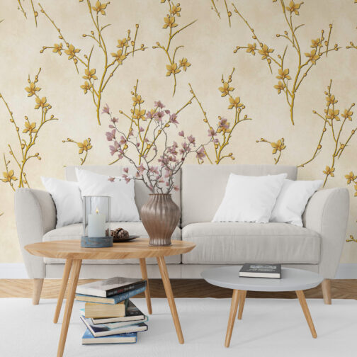 Artists Leaves Design Wallpaper For Wall