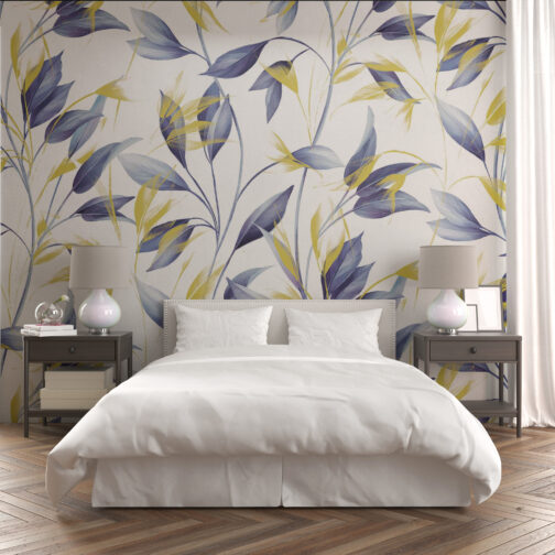 Artists Leaves Design Wallpaper For Wall