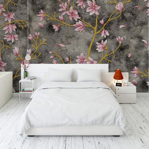 Artists Floral Design Wallpaper For Wall