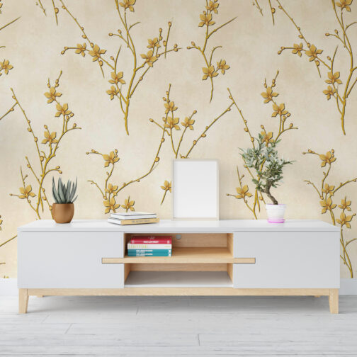 Artists Leaves Design Wallpaper For Wall