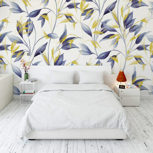 Artists Leaves Design Wallpaper For Wall