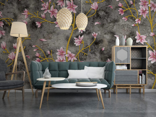 Artists Floral Design Wallpaper For Wall